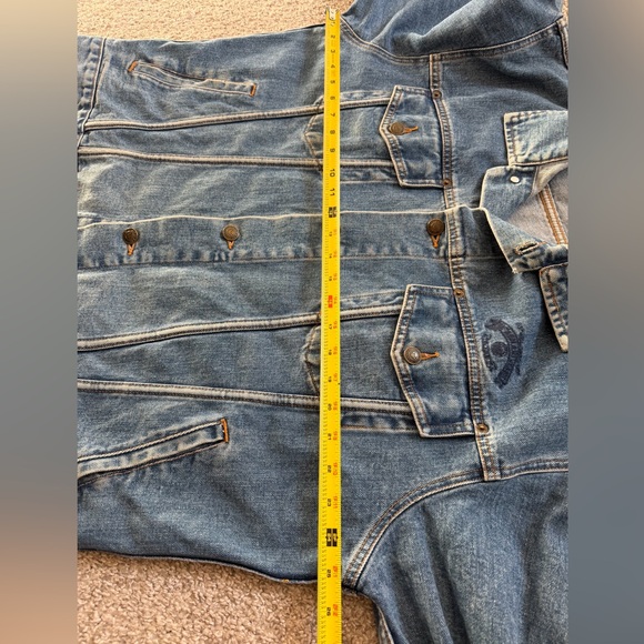 Armani Jeans Men’s Denim Jacket Size L 100% Cotton SIMINT Industria Small Flaw - Picture 12 of 13